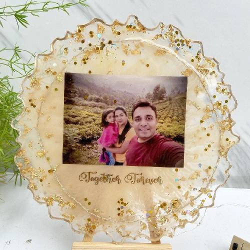 Hand crafted resin photo-frame